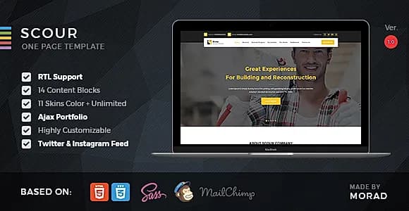 Scour - Construction HTML Page Template