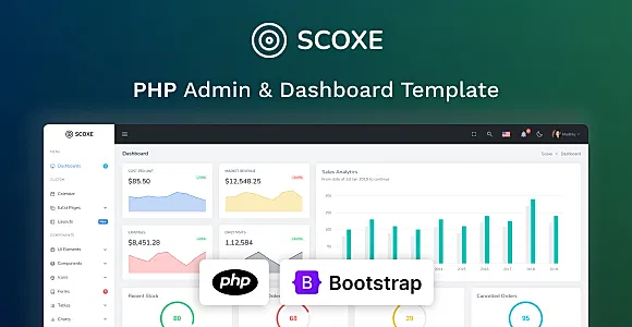 Scoxe - PHP Admin & Dashboard Template