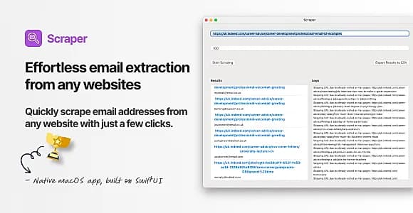 Scraper - Simple Website Email Extraction for Mac