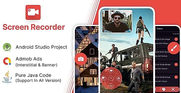 Screen Recorder - Record, Capture Video App with Admob | Android