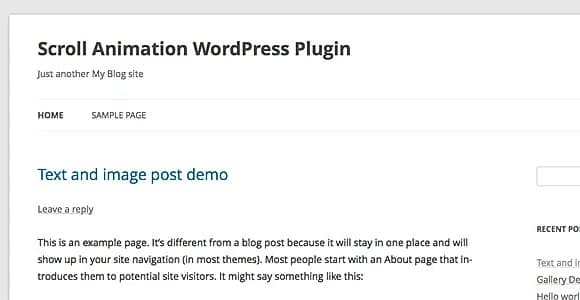 Scroll Animation WordPress Plugin