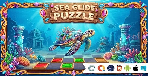 Sea Glide Puzzle (Admob + GDPR + Android Studio)