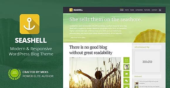 SeaShell WordPress Theme