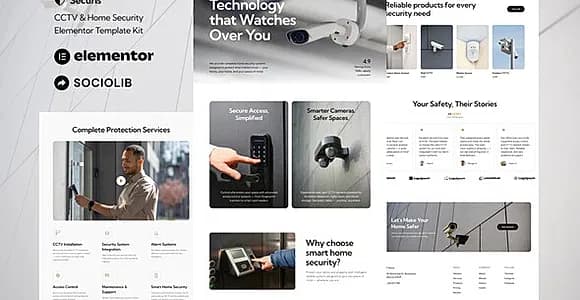 Securis - CCTV & Home Security Elementor Template Kit