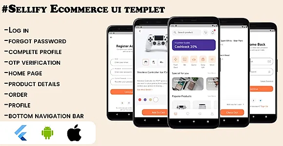 Sellify - Flutter E-commerce Mobile UI templet