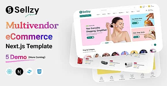 Sellzy - Multivendor eCommerce Web, Admin Dashboard Next.js Template