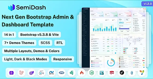 Semidash - Bootstrap Admin & Dashboard Template