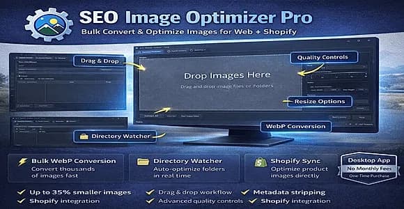 SEO Image Optimizer Pro — Bulk WebP & Shopify Image Tool