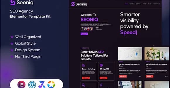 SEONIQ - SEO Agency Elementor Template Kit