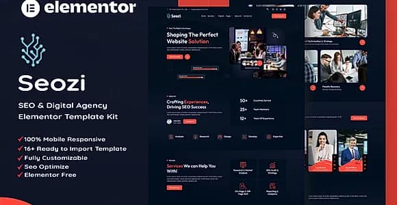 Seozi - SEO & Digital Marketing Agency Elementor Template Kit