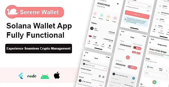 Serene - Solana Wallet App (Fully Functional Flutter App)