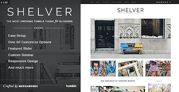 Shelver - Responsive Blog Tumblr Theme