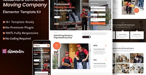 Shifty – Relocation & Moving Company Elementor Template Kit