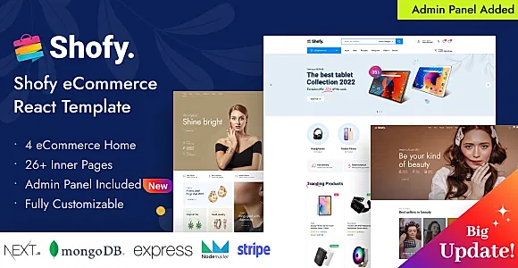 Shofy – eCcommerce Next js Template + Admin panel