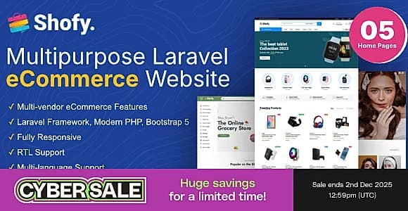 Shofy - eCommerce & Multivendor Marketplace Laravel Platform