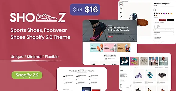 Shooz - Sports Shoes, Footwear Shoes Shopify 2.0 Theme