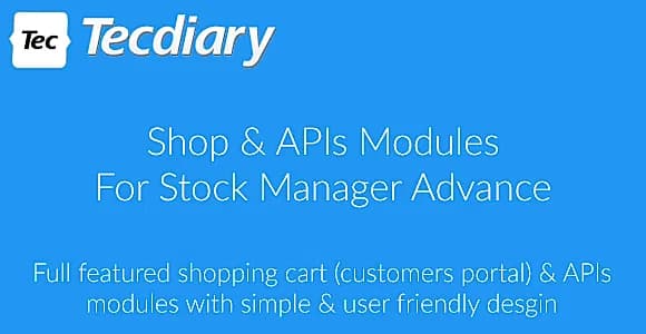 Shop (Shopping Cart) & APIs Modules for Stock Manager Advance