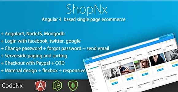 ShopNx - Angular8 Single Page Shopping Cart Application