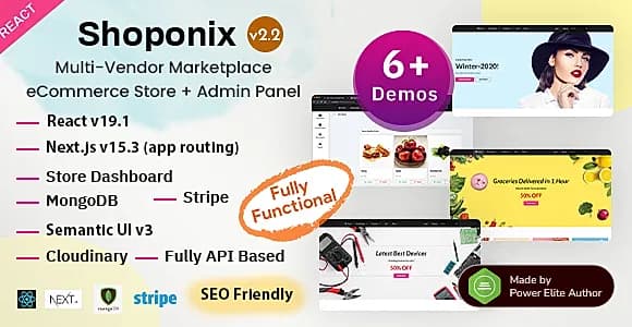 Shoponix - React Next.js Multi-Vendor Marketplace eCommerce Template