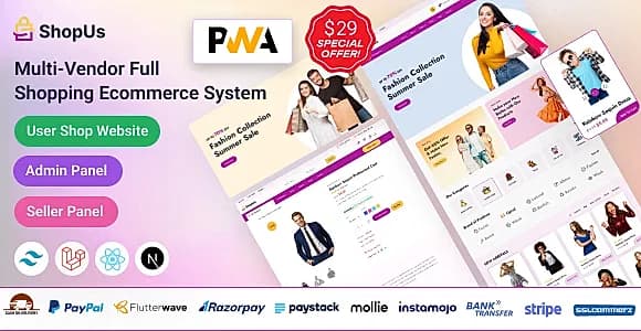 ShopUs - Laravel Multivendor Fashion eCommerce Website