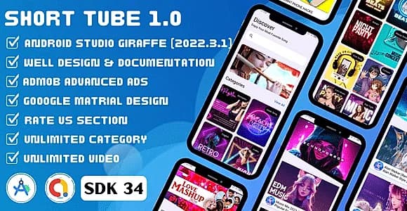 ShortTube: Android YouTube Video Embed App Using Lattest YouTube I Frame API