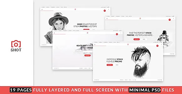 Shot | Premium Photos PSD Template