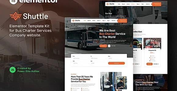 Shuttle – Bus Charter Service & Transport Company Elementor Template Kit