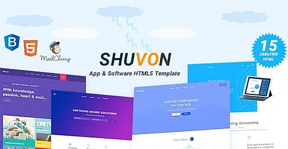 Shuvon - App & Software Multipurpose Marketing Landing Page Template