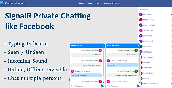 SignalR Private Chatting like Facebook