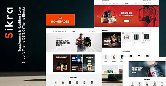 Sikra – Supplement & Nutrition Store Shopify Theme OS 3.0 (Theme Block)