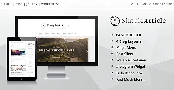 Simple Article WordPress Theme