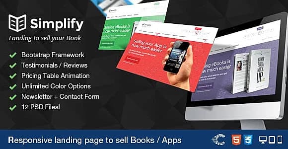 Simplify - Sell your Book / App Landing