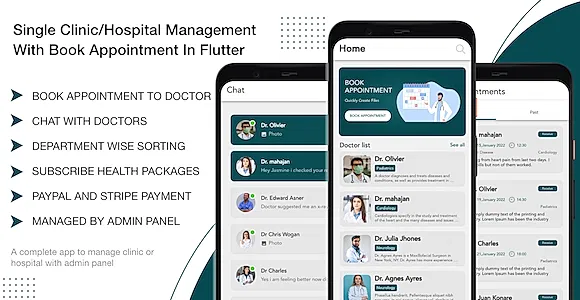 Single Clinic/Hospital Management With Book Appointment In Flutter