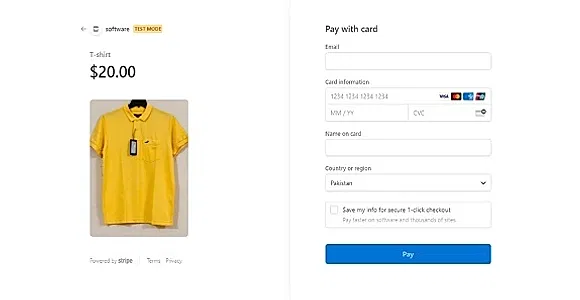 Single Product(Item) Stripe Checkout .NET MVC Web Application built with C#
