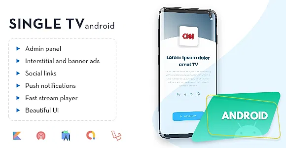 Single TV | Single channel Streaming App with Admin Panel.