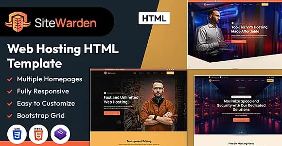 SiteWarden | Web Hosting HTML Template