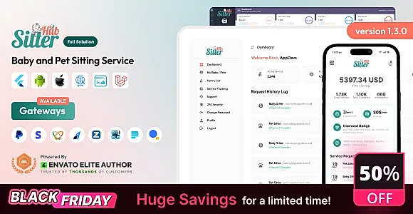 SitterHub - Baby and Pet Sitting Services Platform Full Solution
