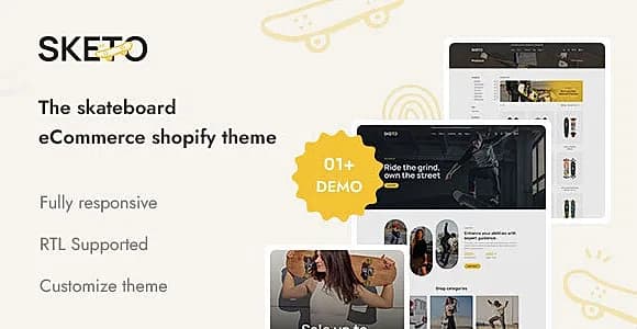 Sketo - Skateboard eCommerce Shopify 2.0 Theme