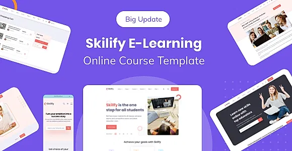 Skilify For Education & Learning Management System Template Figma