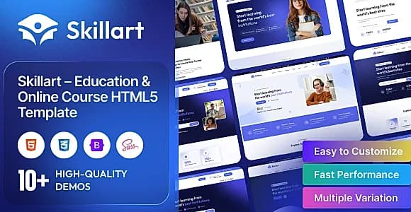 Skillart – Online Education LMS HTML5 Template