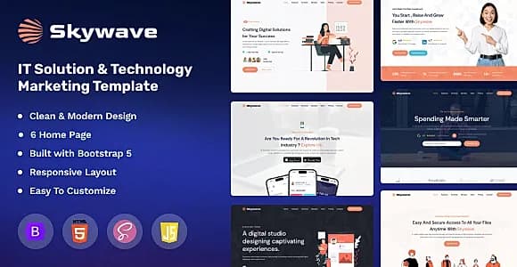 Skywave - IT Solution & Technology Marketing Template
