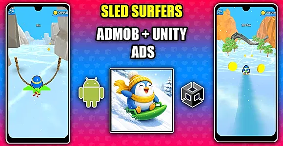 Sled Surfers Sling Shot Game 3D Unity Game Source Code