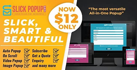 Slick Popup Pro WordPress Plugin