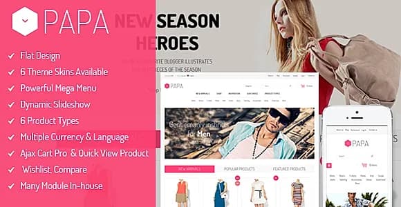 SM Papa - Responsive Fashion Theme for Magento