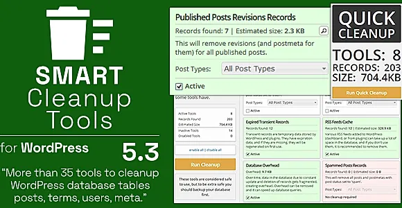 Smart Cleanup Tools - Plugin for WordPress WordPress Plugin