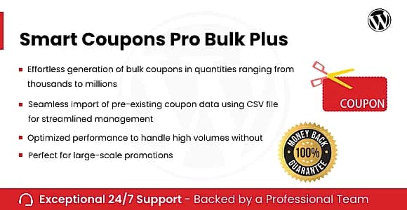 Smart Coupons Pro Bulk Plus WordPress Plugin