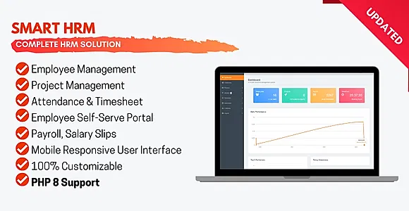 Smart HRM: Full HR Management — Attendance, Timesheet, Payroll & Leave (PHP + MySQL)