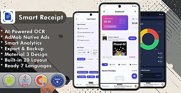 Smart Receipt Android App Template