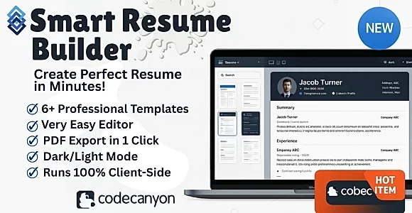 Smart Resume Builder – Create Stylish and Professional CVs with Ease