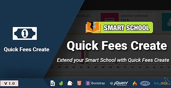Smart School Quick Fees Create